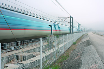 Image showing motion blur outdoor of high speed train