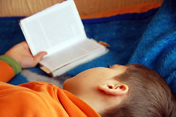 Image showing Boy reading