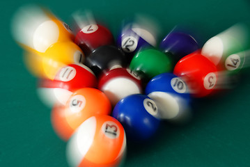 Image showing Billiards balls