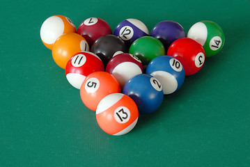 Image showing Billiards balls