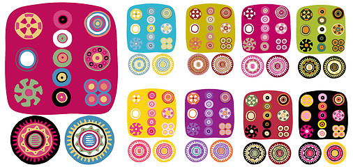 Image showing flower color vector set