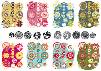 Image showing vector flower color set