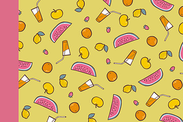 Image showing vector background Fruits