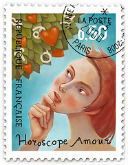 Image showing Zodiac tree, stamp