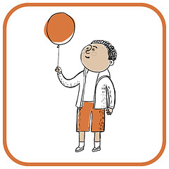 Image showing The boy and the balloon