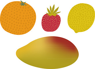 Image showing Fruits vector set