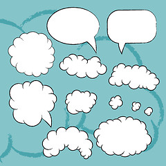 Image showing Plain vector bubbles set