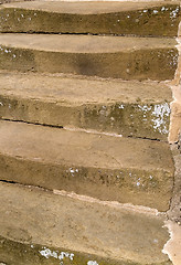 Image showing Worn stone steps
