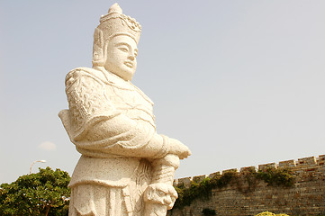 Image showing Statue of an ancient armed soldier