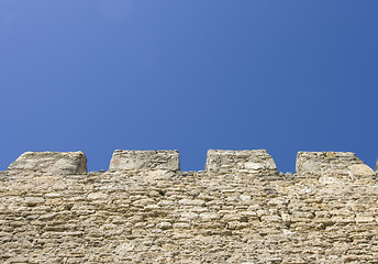 Image showing Merlons of an old fortress wall