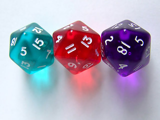 Image showing Three dices