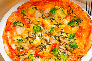 Image showing vegetarian pizza