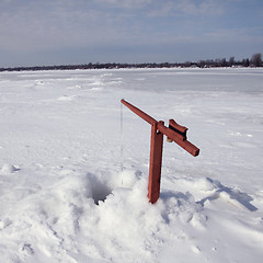 Image showing Classic ice fishing