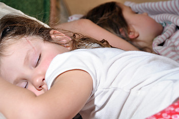 Image showing sleeping girls