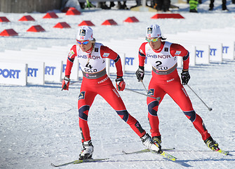 Image showing Therese Johaug and Marit Bjørgen