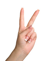 Image showing Triumph gesture.