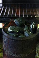 Image showing Coals Getting Ready for the Barbeque