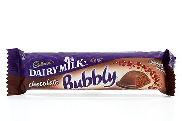 Image showing Cadbury Dairy Milk Bubbly chocolate bar