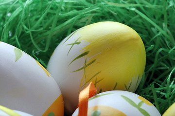 Image showing Painted easter eggs 