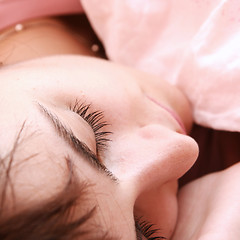 Image showing Beautiful young woman sleeping.