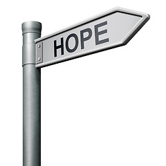 Image showing hope road sign