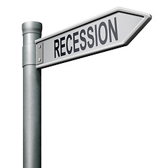 Image showing  road sign recession