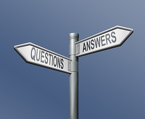 Image showing question answer roadsign