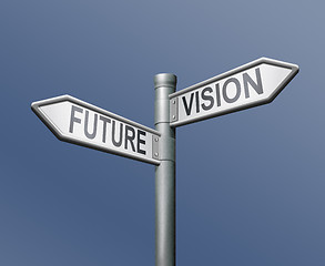 Image showing roadsign future vision