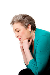 Image showing Senior woman thinking of her future