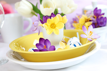 Image showing Easter place setting