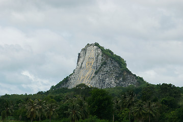Image showing Buddha image on mountain near Pattaya, Thailand