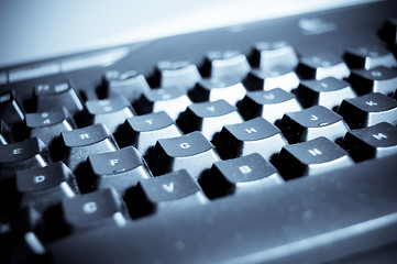 Image showing Black computer keyboard 