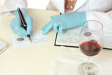 Image showing Forensic Science obtaining fingerprints