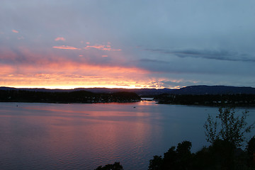 Image showing Oslo Fjord Sunset