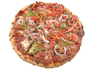 Image showing Supreme Pizza, isolated, high resolution 12MP camera.