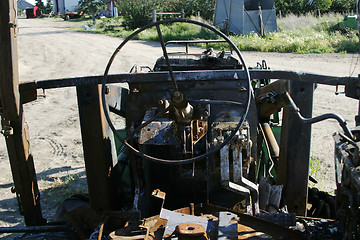 Image showing Burned Tractor