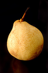 Image showing Yellow Chinese pear on black background