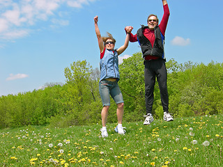 Image showing Jumping for Joy