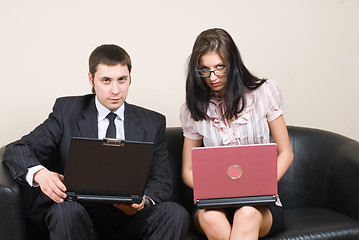 Image showing Businesswoman with laptop