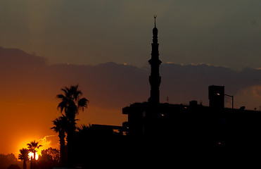 Image showing Sunset in Cairo