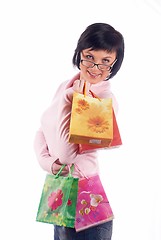 Image showing Shopping girl