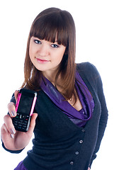 Image showing Woman with phone