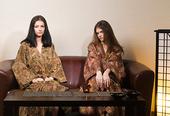 Image showing Women in japanese spa