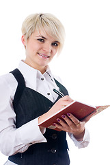 Image showing Businesswoman with notebook