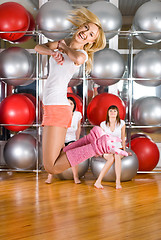 Image showing Fitness girls