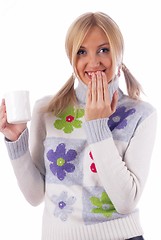 Image showing Girl with cup of coffee