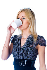 Image showing Woman with cup