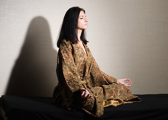 Image showing Meditative girl