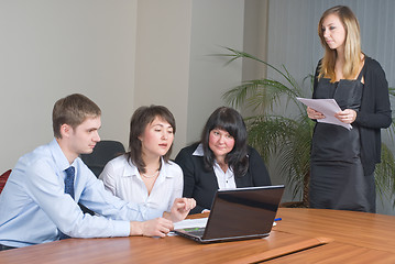 Image showing Woman making a business presentation