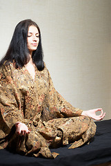 Image showing Meditative girl